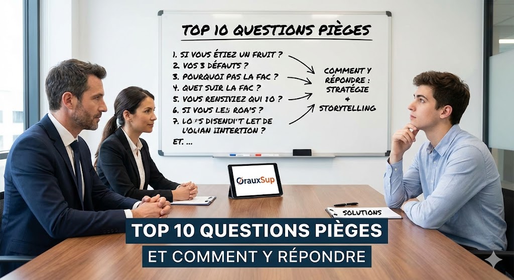 Top 10 des questions pièges en entretien d'école de commerce (et comment y répondre)